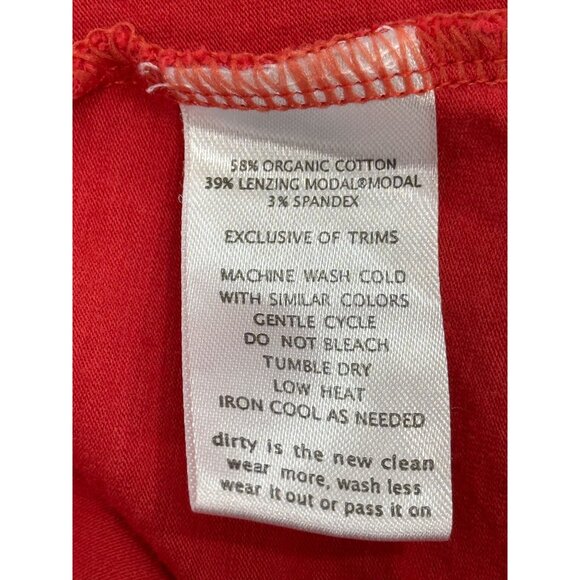 Toad & Co Midi Dress Red Short Sleeve Pocket Organic Cotton Modal Eco Size S - Picture 5 of 7